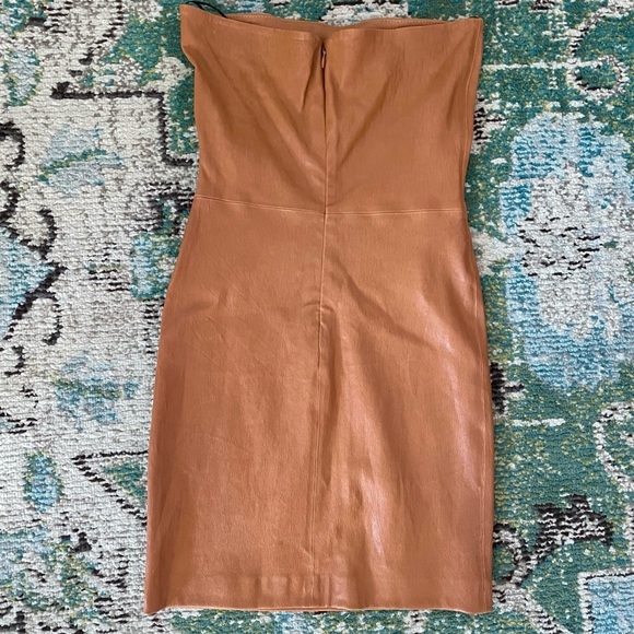 NWOT SPRWMN Leather Mini Tube Dress - Picture 3 of 6